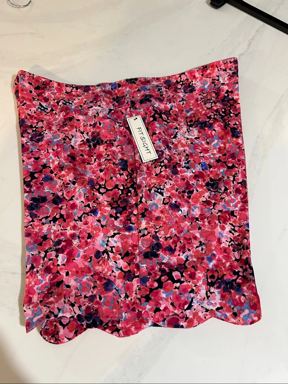 Bright Pink Floral Circle Skirt by Fit & Flare